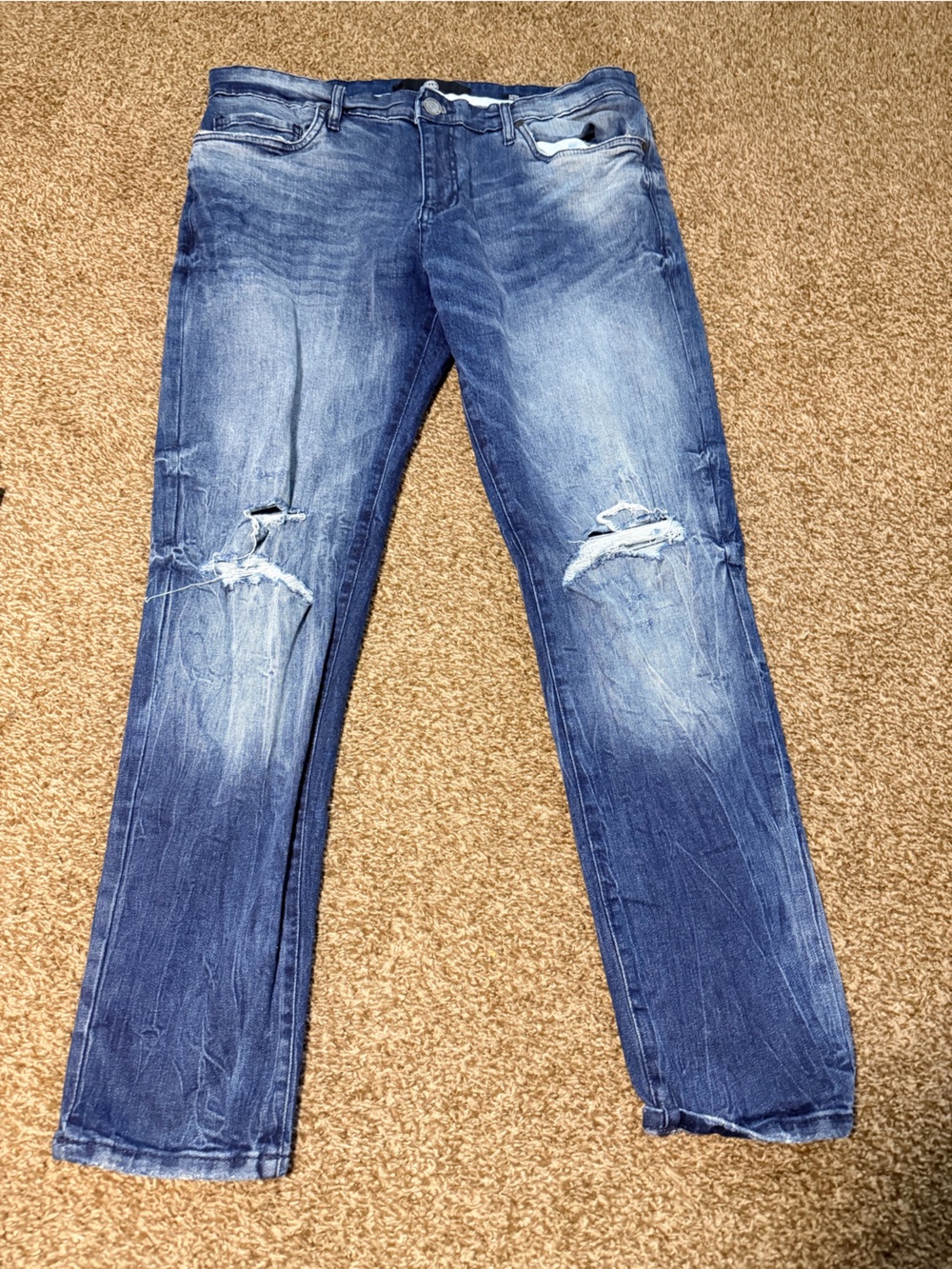 Jordan Craig Mens Slim Fit Distressed Jeans 38/32